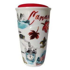 2016 Starbucks CANADA Icon Collection Travel Tumbler w Silicone Lid